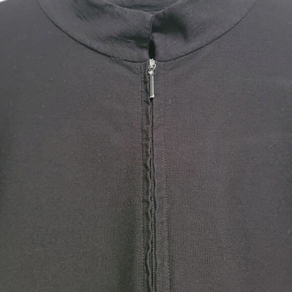 Eileen Fisher Black Zip Up Lightweight Jacket Size Medium - Picture 2 of 8